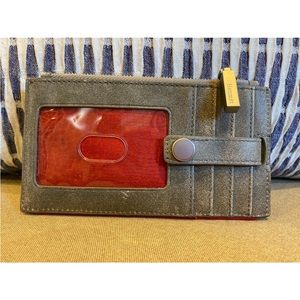 Hammitt 210 West wallet clutch nubuck snap new without tags pewter